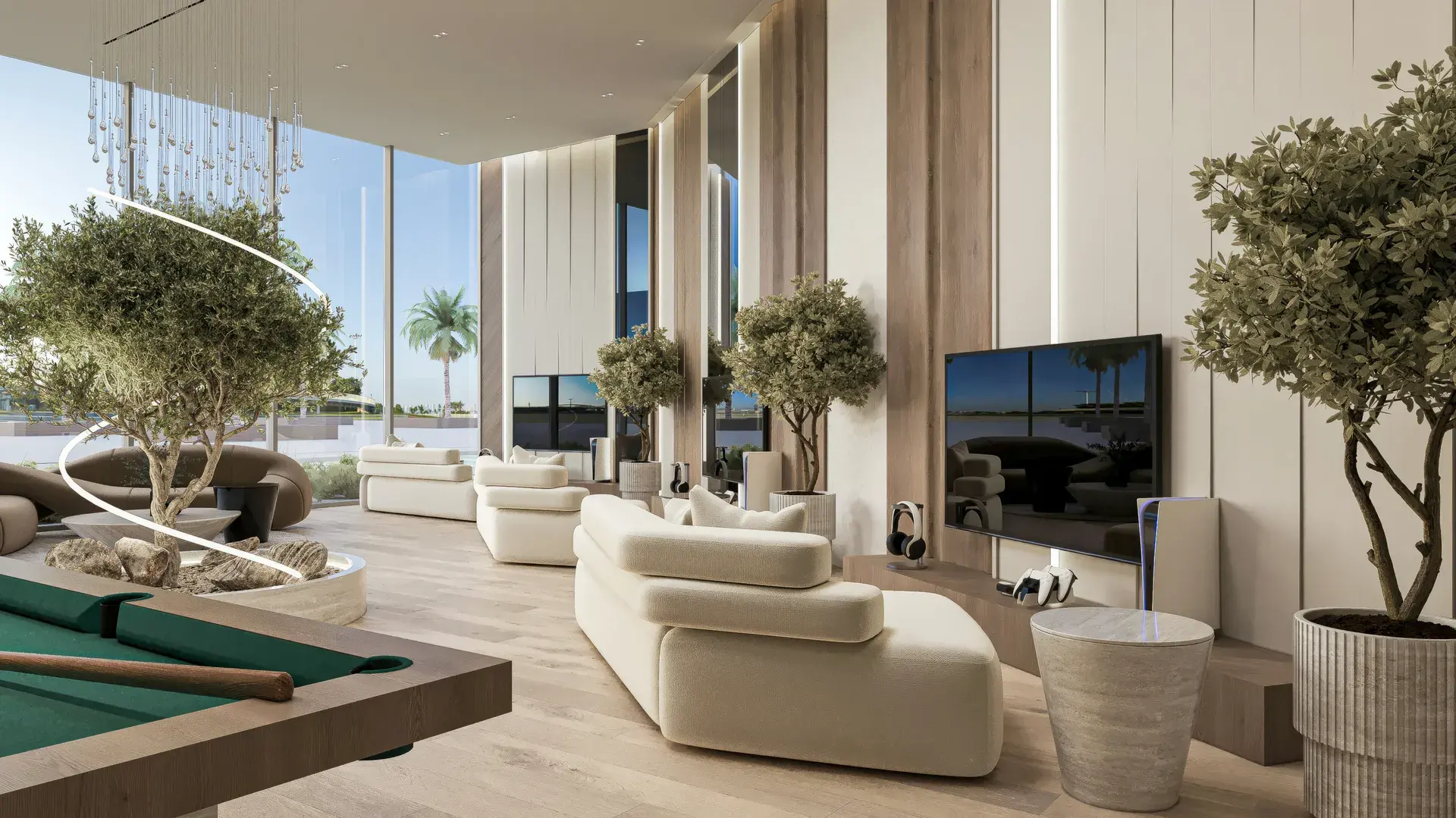 Sakura Gardens: the gaming and entertainment room