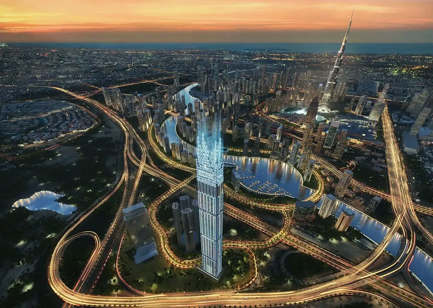 Burj Binghatti Jacob & Co Residences : rendu du promoteur